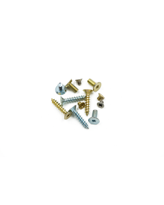 Screw kit for ANSI lock case, brass & chrome