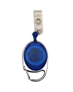 Kartenjojo mit Lasche (blau transparent)